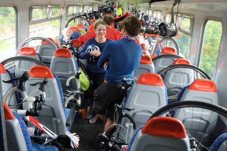 Special service trains were put on for cyclists