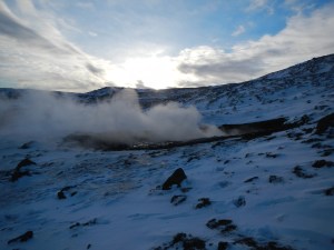 A hot spring just before sunset... and far from the regular tourist trai