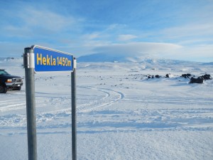 Hekla from a distance, with an ominous lenticular cloud on top.